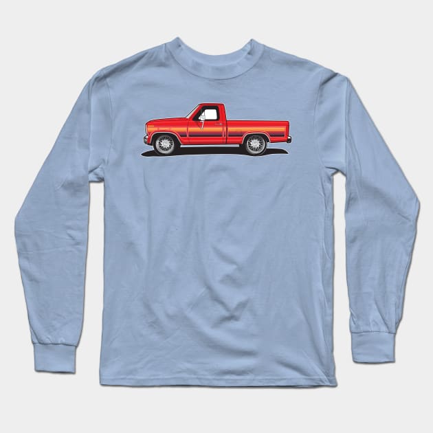 1986 Freewheeling Ford Bullnose Truck Long Sleeve T-Shirt by RBDesigns